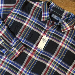 NWT Polo‎ Ralph Lauren Big & Tall Multicolor Plaid Flannel Shirt Men’s 3XB $168